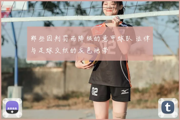 那些因判罚而降级的意甲球队 法律与足球交织的灰色地带